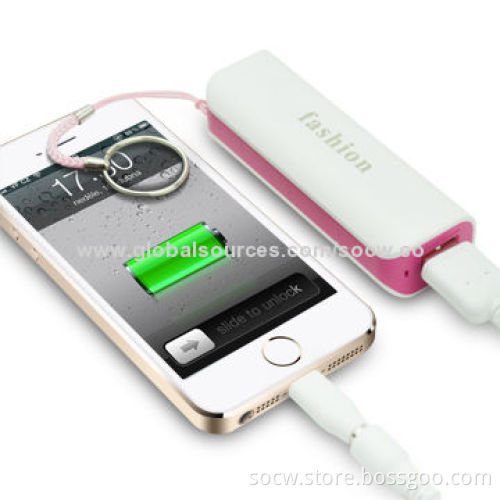 High quality 2,600mAh USB Power Banks, Which Can be Gift, Sized 30*21*90mm, 5V, 1A Input